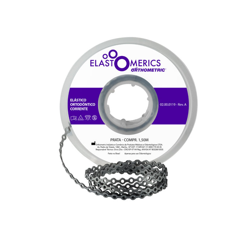 ELASTICOS CADENETA CORTO PLATA 1.5M ORTHOMETRIC