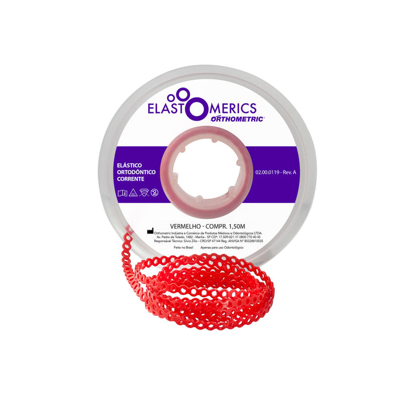 ELASTICOS CADENETA CORTO ROJO 1.5M ORTHOMETRIC
