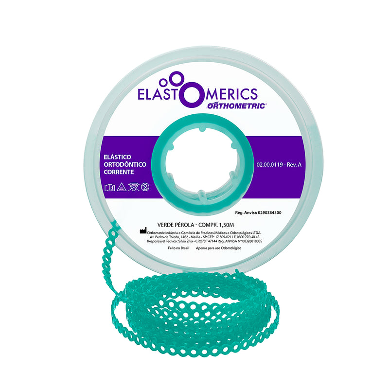 ELASTICOS CADENETA MEDIO PERLA VERDE 1.5M ORTHOMETRIC