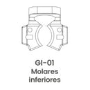 GRAPA P/AISLAMIENTO INDUSBELLO TRANSPARENTE G1 MOLARES INFERIORES KIT 15/1