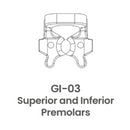 GRAPA P/AISLAMIENTO INDUSBELLO TRANSPARENTE G3 PREMOLARES SUP E INF KIT 15/1