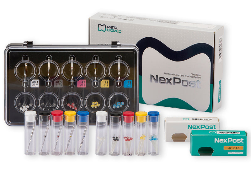 PERNO FIBRA VIDRIO NEXPOST KIT 25/1 C/FRESAS META BIOMED