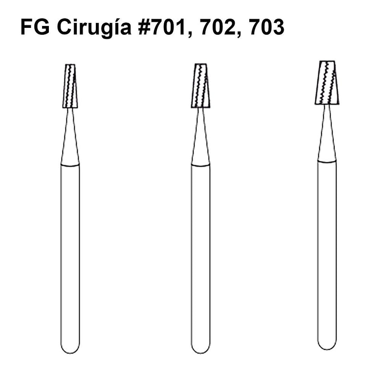 FRESA CARBIDE P/CIRUGIA FGC701 RAZOR AMERICAN BURRS