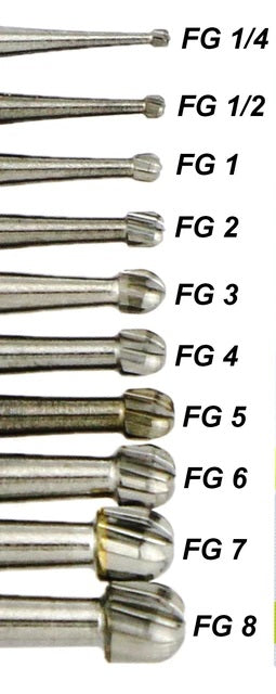 FRESA CARBIDE P/OPERATORIA FG1/4  ESFERICA RAZOR AMERICAN BURSS