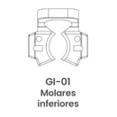 GRAPA P/AISLAMIENTO INDUSBELLO TRANSPARENTE G1 MOLARES INFERIORES KIT 15/1
