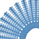 ELASTICOS LIGADURAS MODULAR AZUL CARIBEÑO ORTHOMETRIC