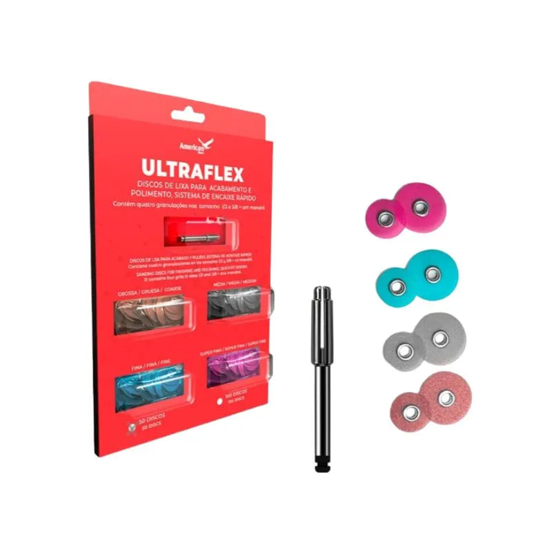 KIT DISCO DE LIJA 1/2 ULTRAFLEX SISTEMA ENCAJE RAPIDO 50/1 AMERICAN BURRS