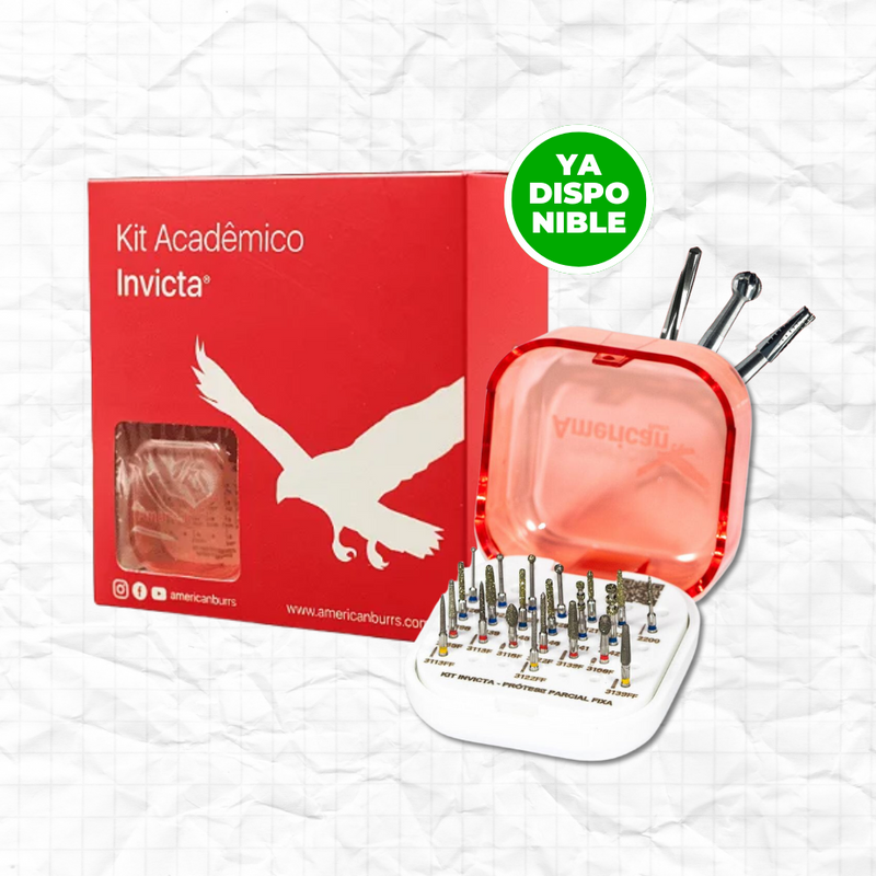 KIT ACADEMICO UCE GRADO FRESAS P/PROTESIS FIJA UCE AMERICAN BURRS