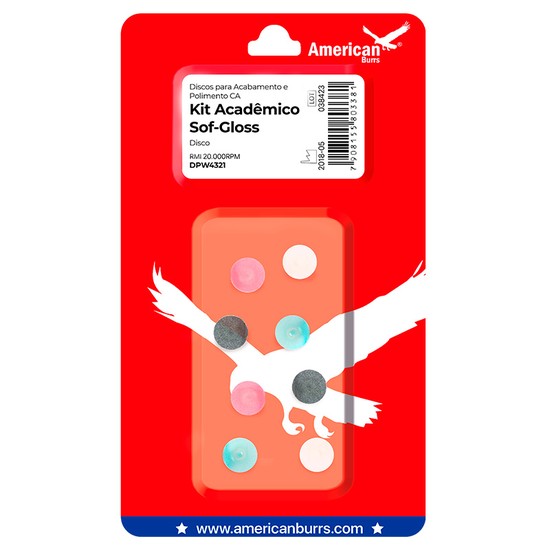 KIT P/TERMINACION Y PULIDO SOFGLOSS 8/1 AMERICAN BURRS